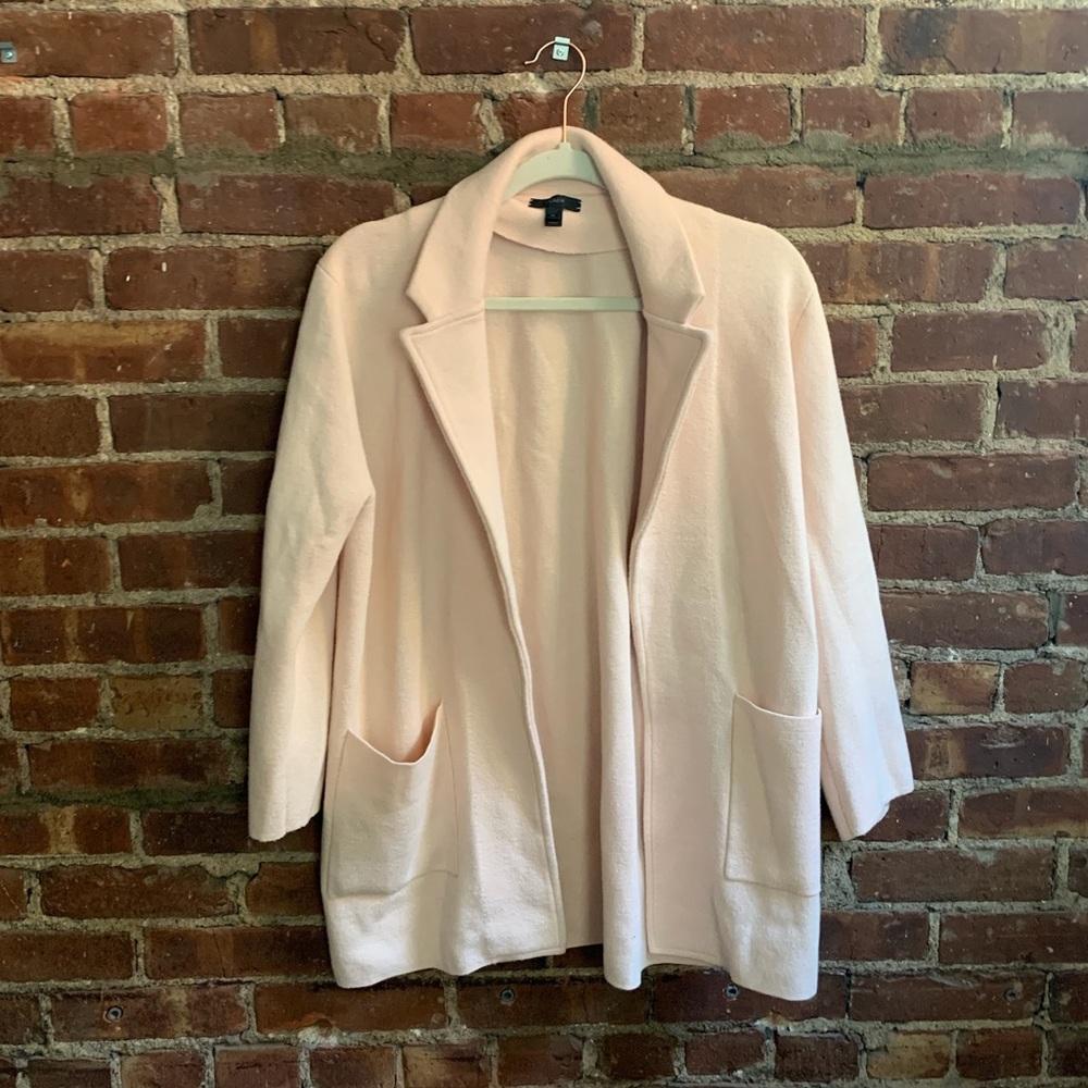 J. Crew Pale Pink Sweater Blazer
